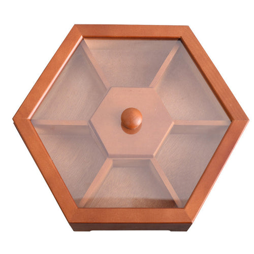 Tray nut Storage Divided Grid With Lid Dried Fruit Box