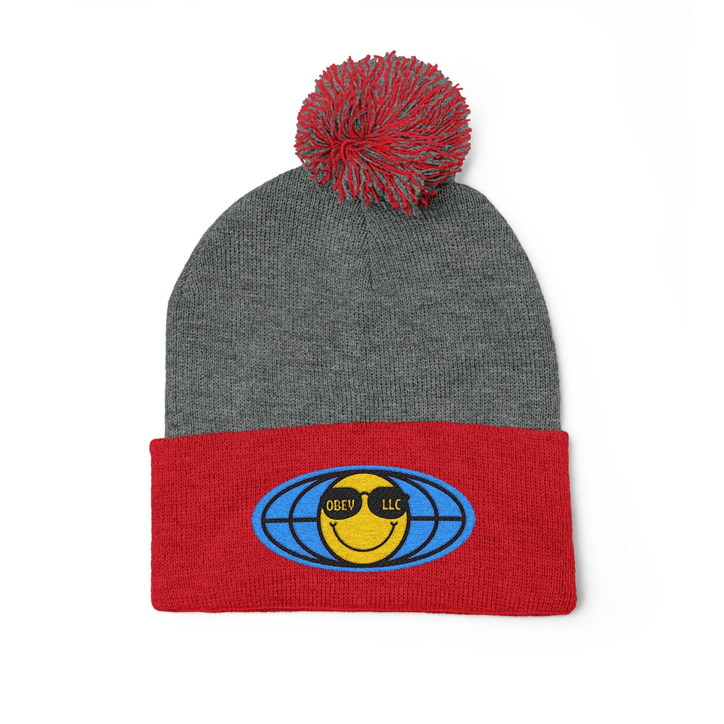 Obey LLC Pom-Pom Knit Cap (Embroidery)