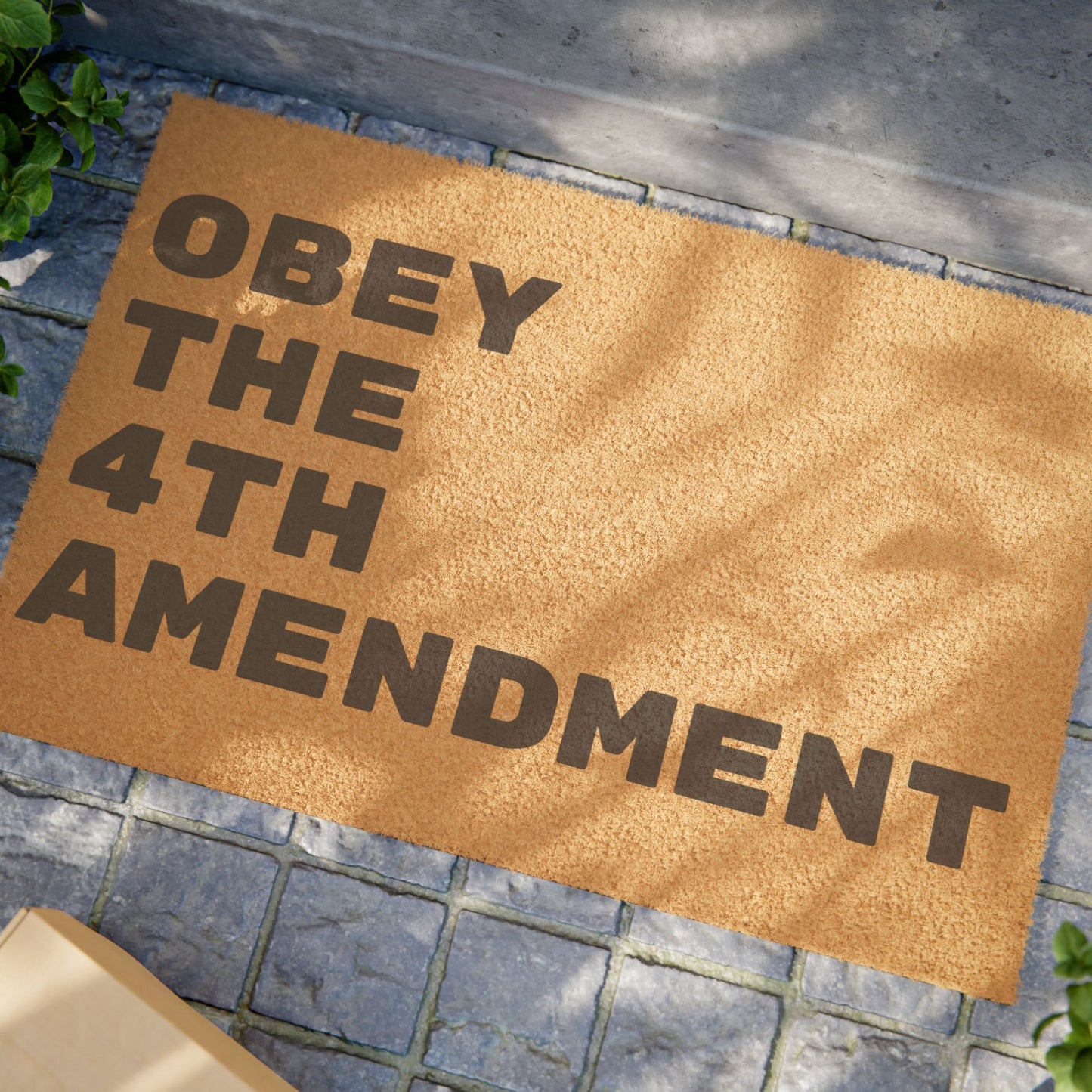 Doormat with 4th Amendment Quote, Funny Welcome Mat, Unique Entrance Decor, Constitutional Humor Gift, Home Security Mat