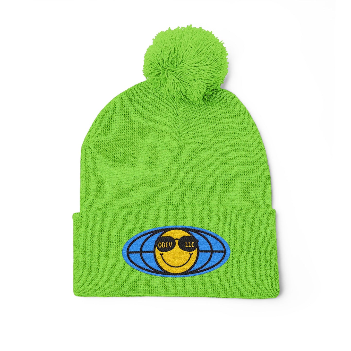 Obey LLC Pom-Pom Knit Cap (Embroidery)