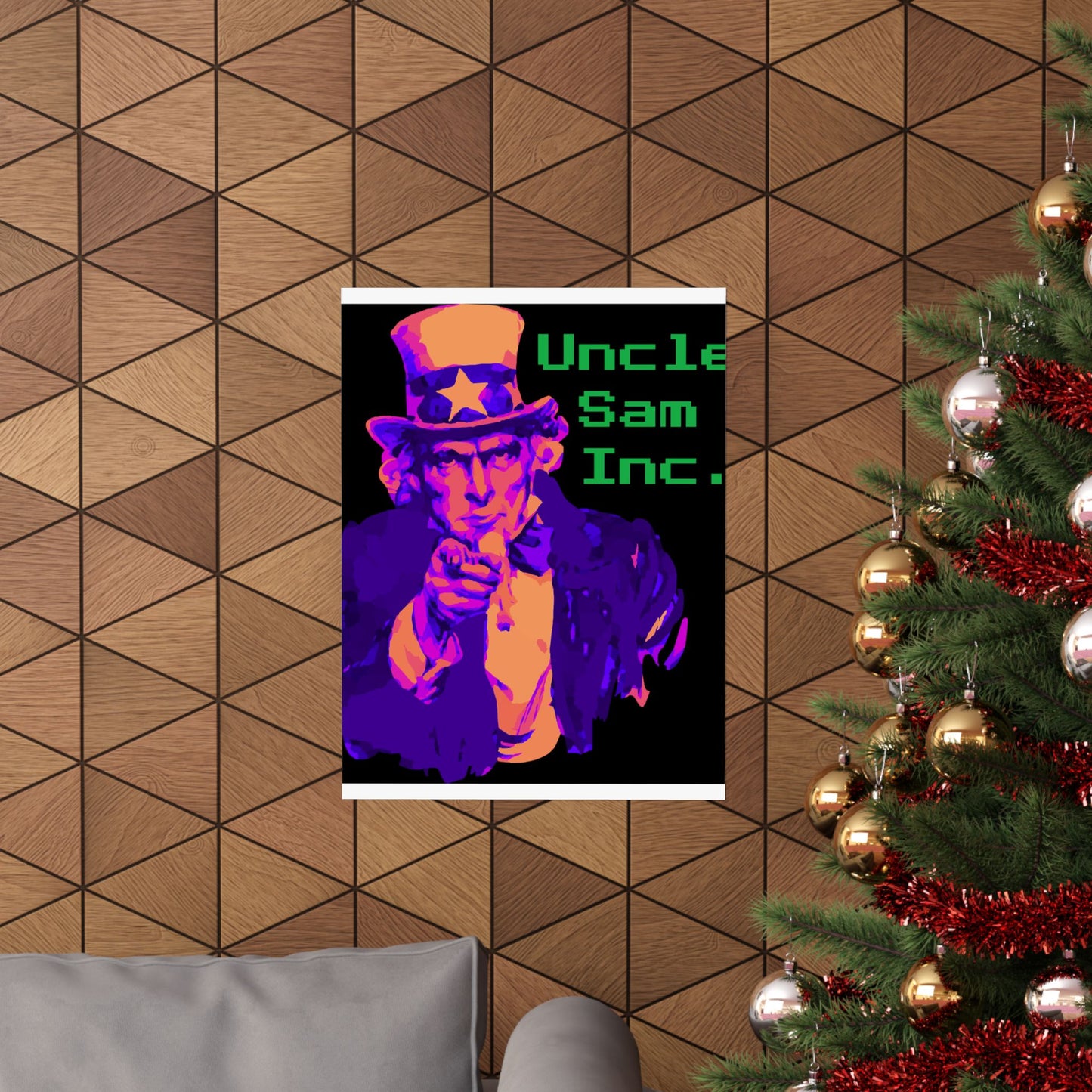 Colorful Uncle Sam Inc. Matte Vertical Poster, Vintage Wall Art