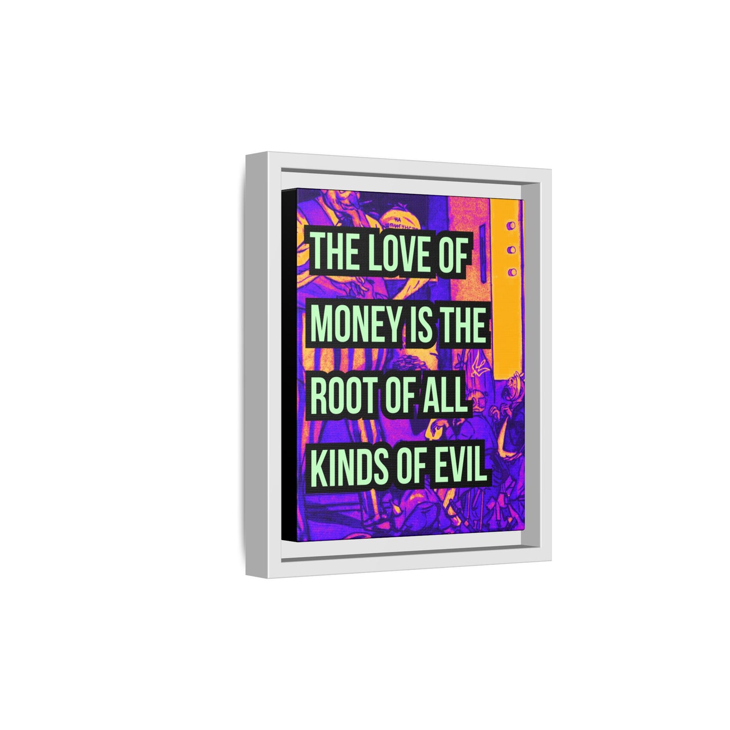 Love of Money Matte Canvas, Framed (Multi-color)