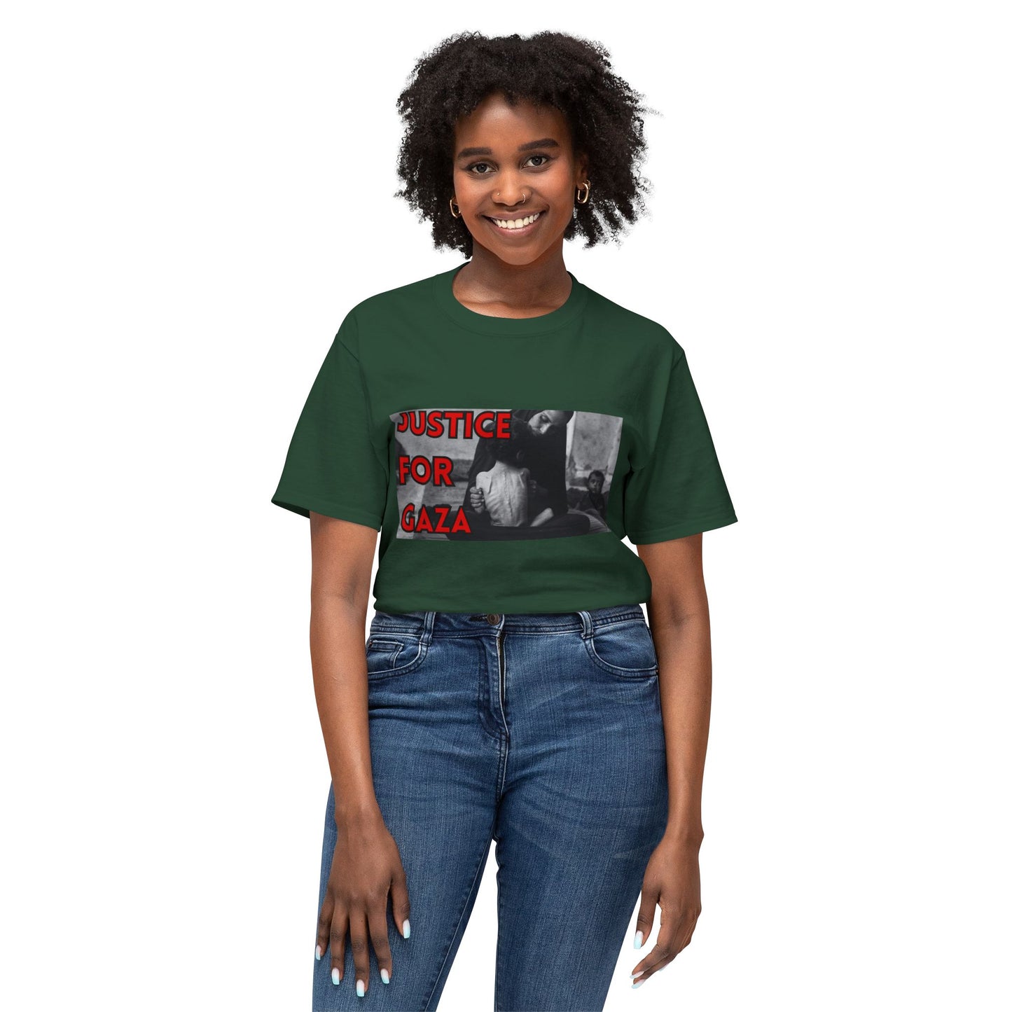 Justice for Gaza Unisex HD Cotton T-Shirt | Activism Tee, Casual Wear, Statement Shirt, Social Justice Gift, Everyday Comfort