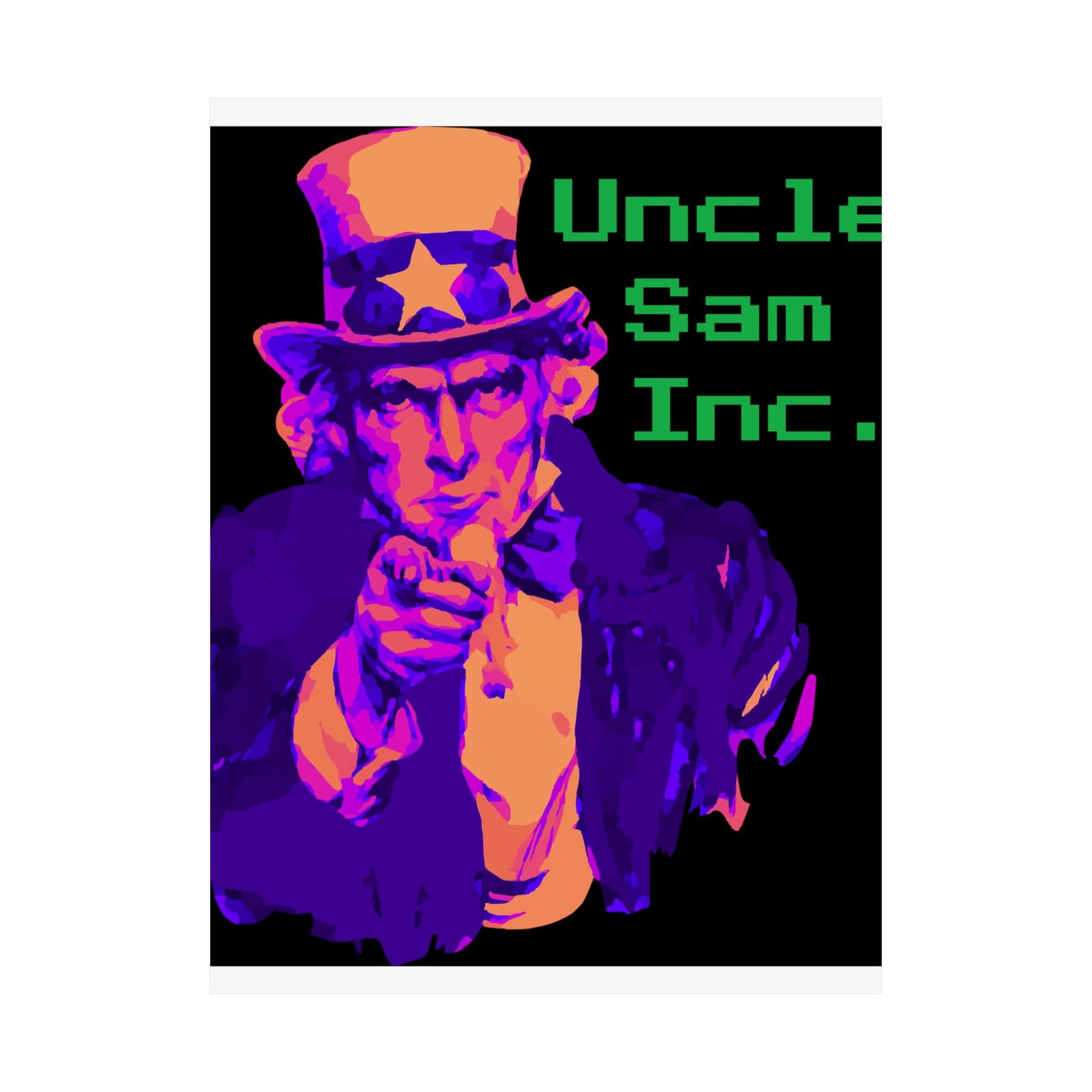 Colorful Uncle Sam Inc. Matte Vertical Poster, Vintage Wall Art