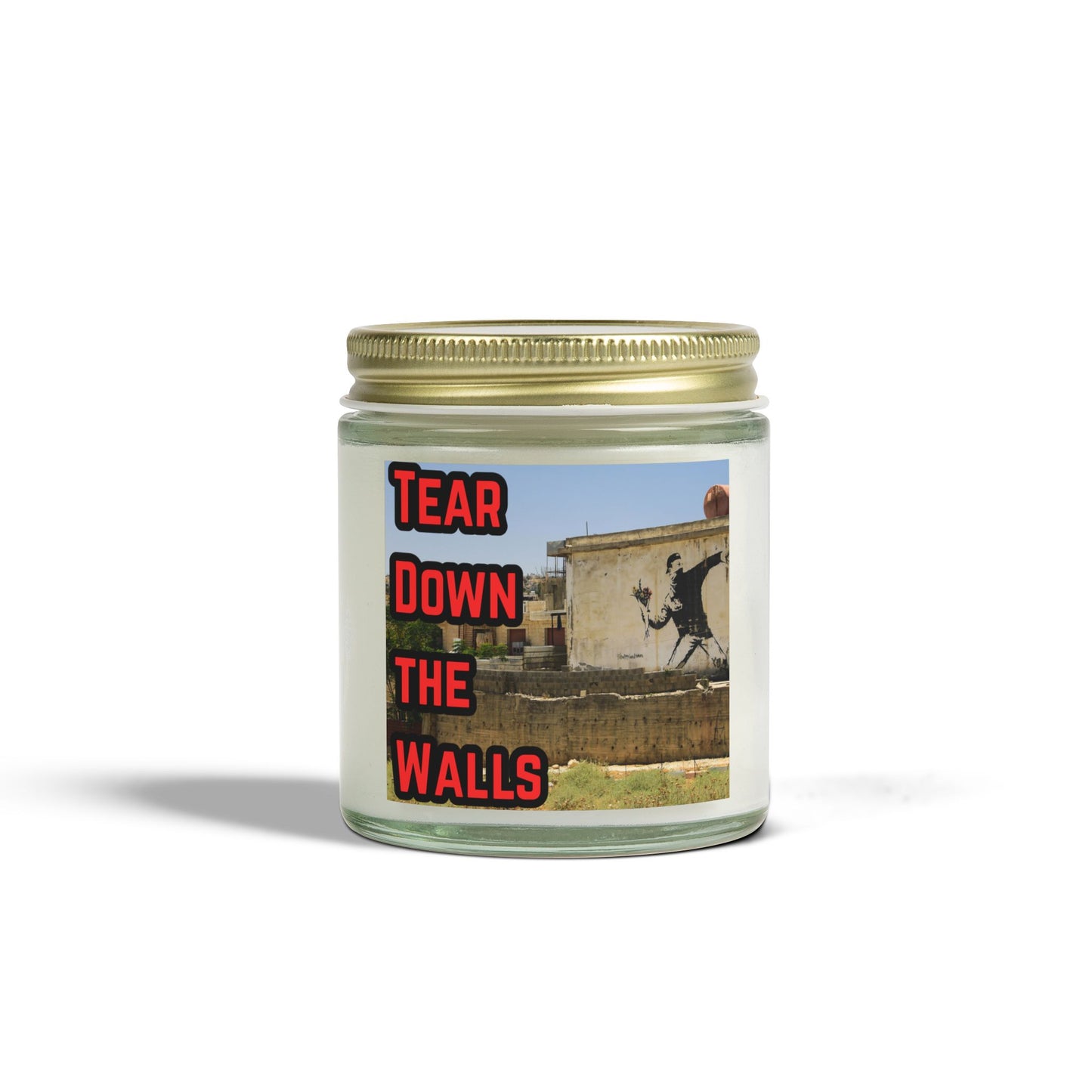Tear Down the Walls Scented Candles, Coconut Apricot Wax (4oz, 9oz)