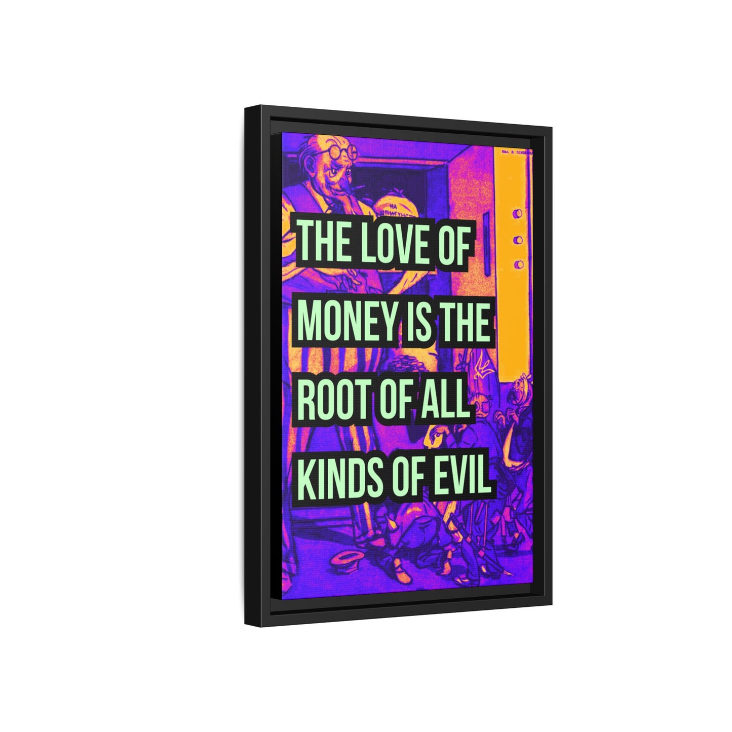Love of Money Matte Canvas, Framed (Multi-color)