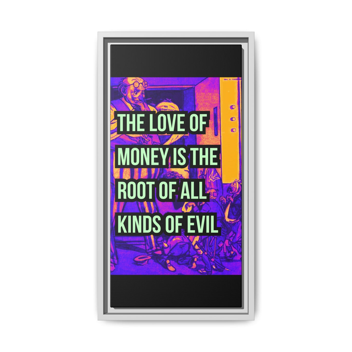 Love of Money Matte Canvas, Framed (Multi-color)
