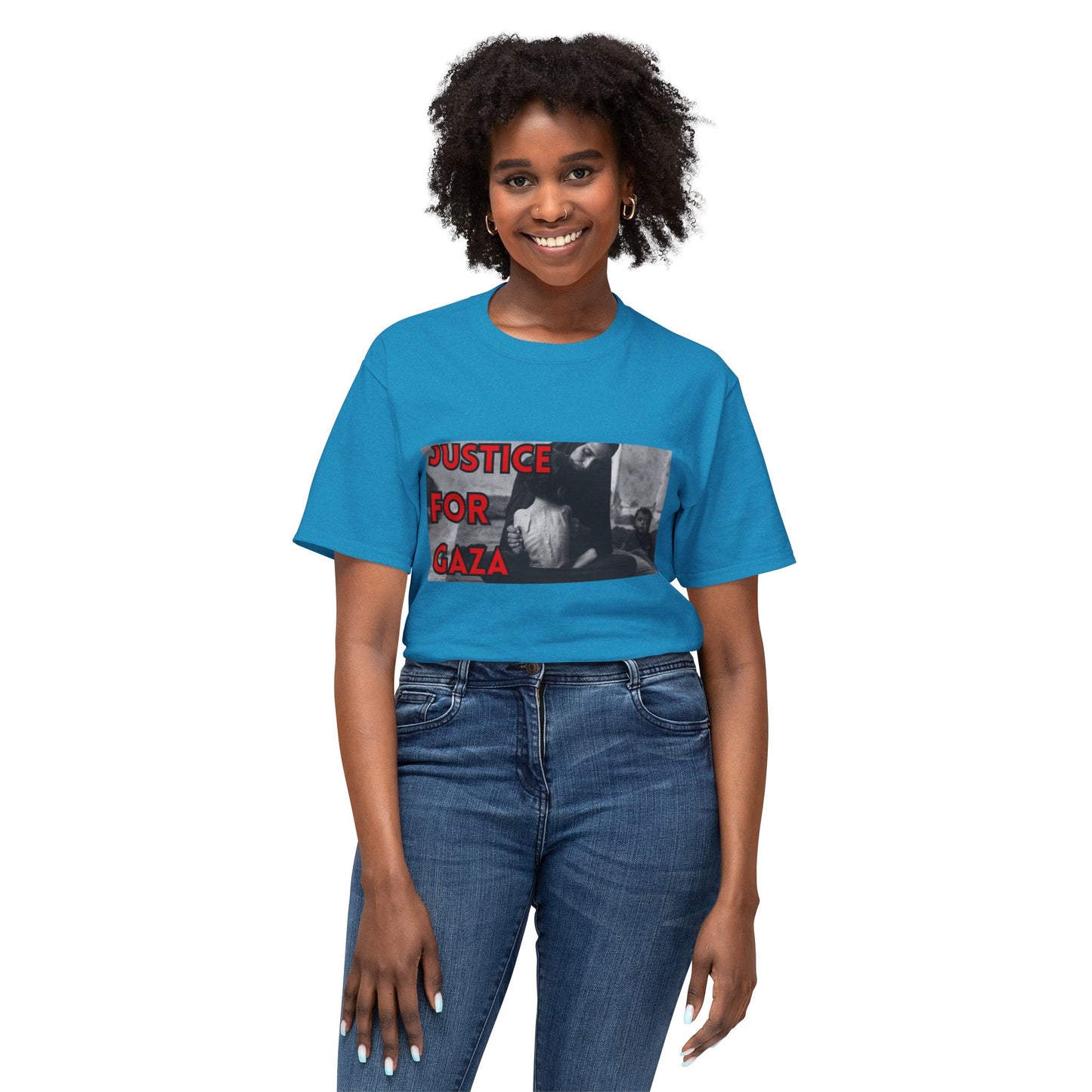 Justice for Gaza Unisex HD Cotton T-Shirt | Activism Tee, Casual Wear, Statement Shirt, Social Justice Gift, Everyday Comfort