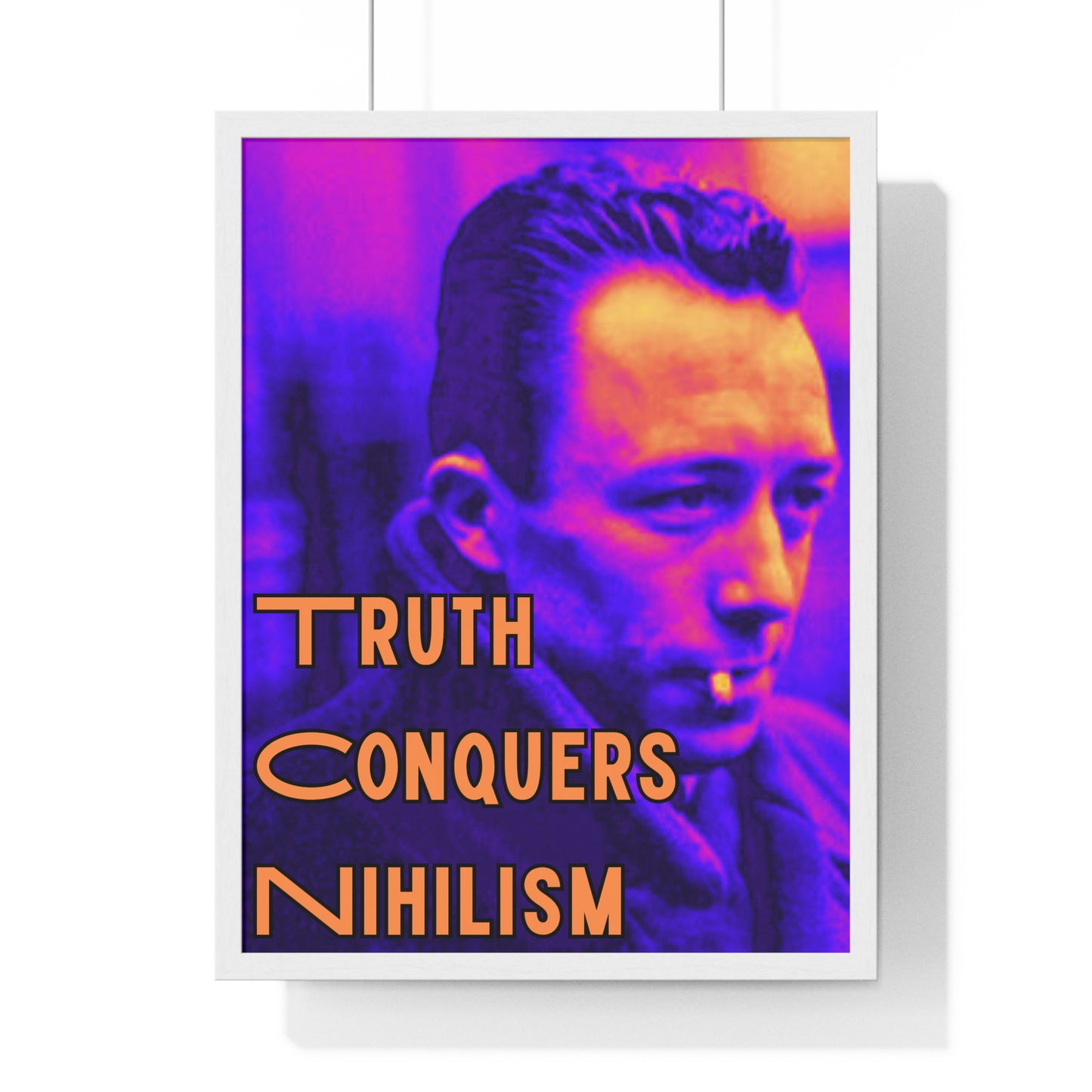Nihilism Framed Wall Art, Vintage Poster for Home Decor, Inspirational Quote Print, Unique Art Gift, Modern Living Room Decoration