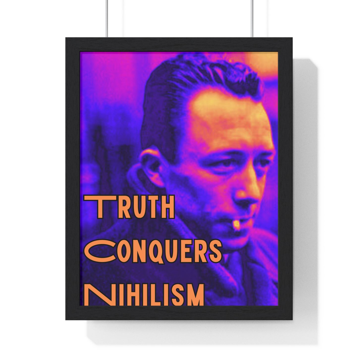 Nihilism Framed Wall Art, Vintage Poster for Home Decor, Inspirational Quote Print, Unique Art Gift, Modern Living Room Decoration