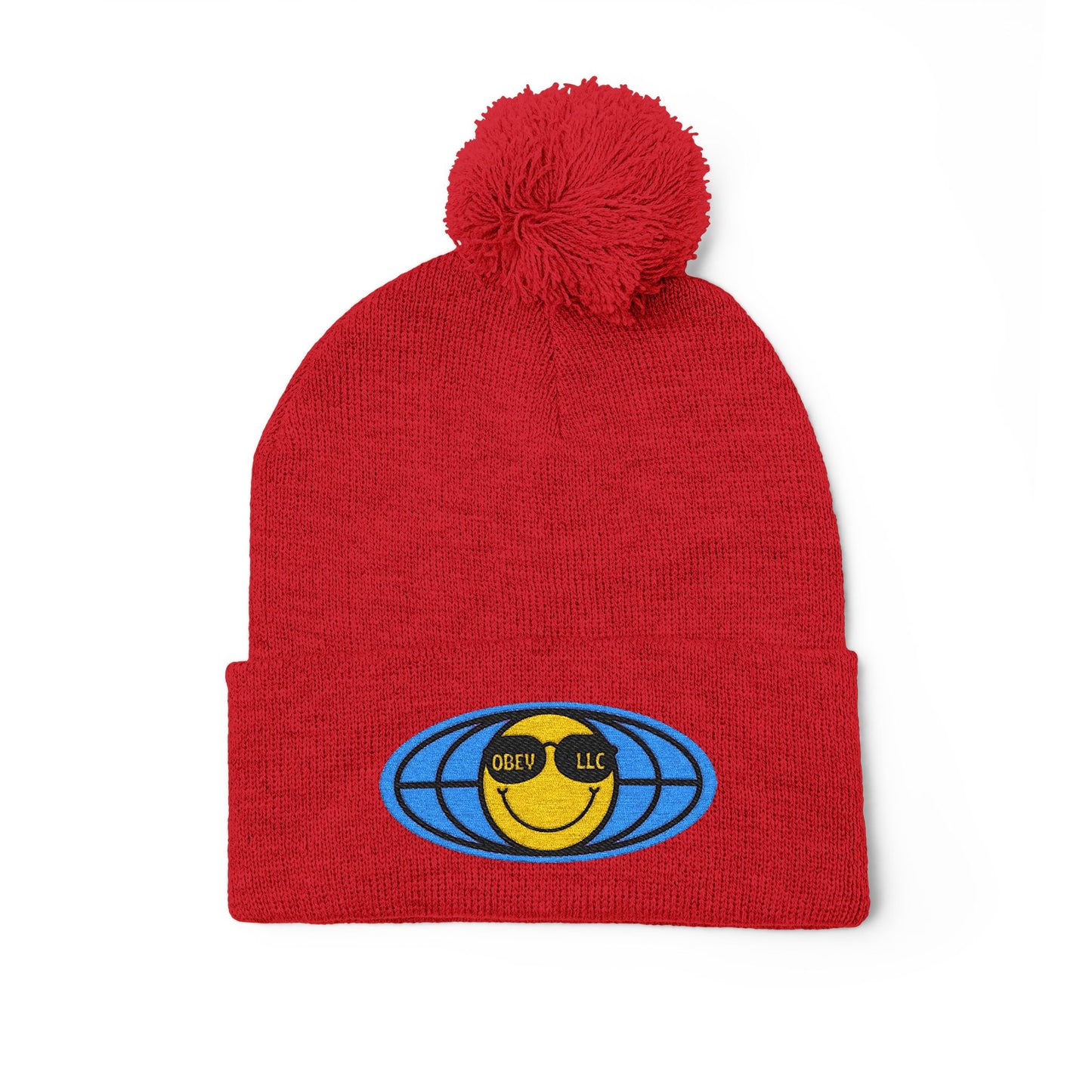Obey LLC Pom-Pom Knit Cap (Embroidery)