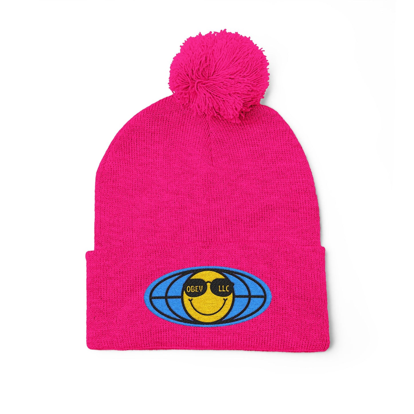 Obey LLC Pom-Pom Knit Cap (Embroidery)