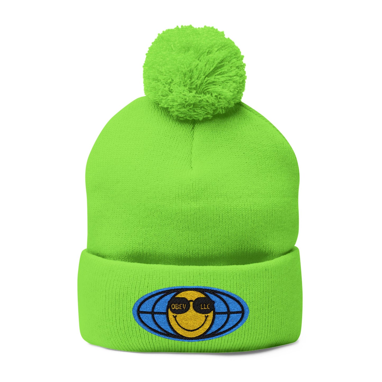 Obey LLC Pom-Pom Knit Cap (Embroidery)