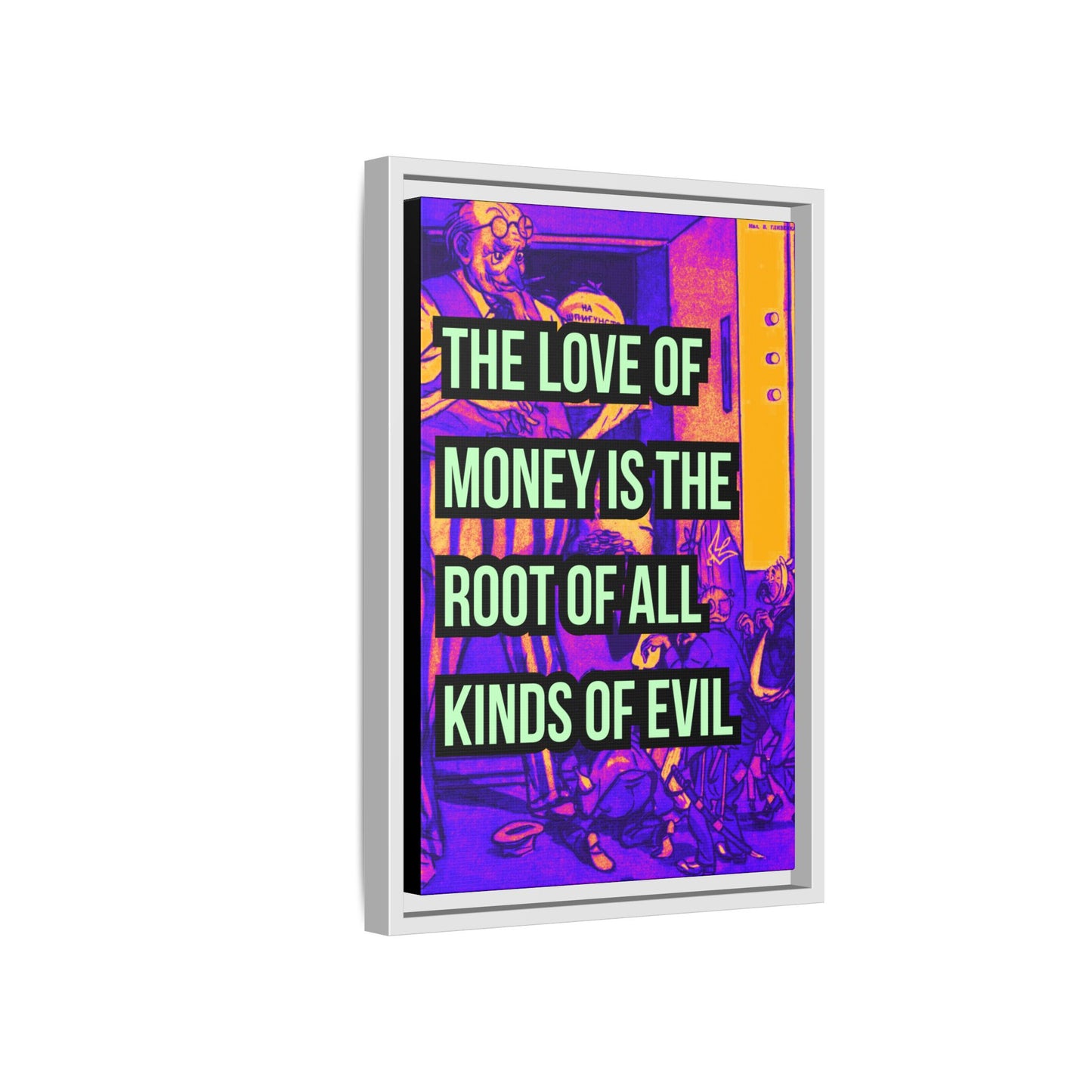 Love of Money Matte Canvas, Framed (Multi-color)