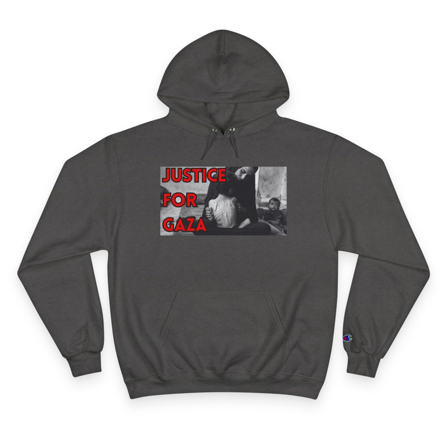 Justice for Gaza Champion Hoodie | Activist Apparel, Social Justice Fashion, Statement Clothing, Thoughtful Gifts, Comfortable Wear
