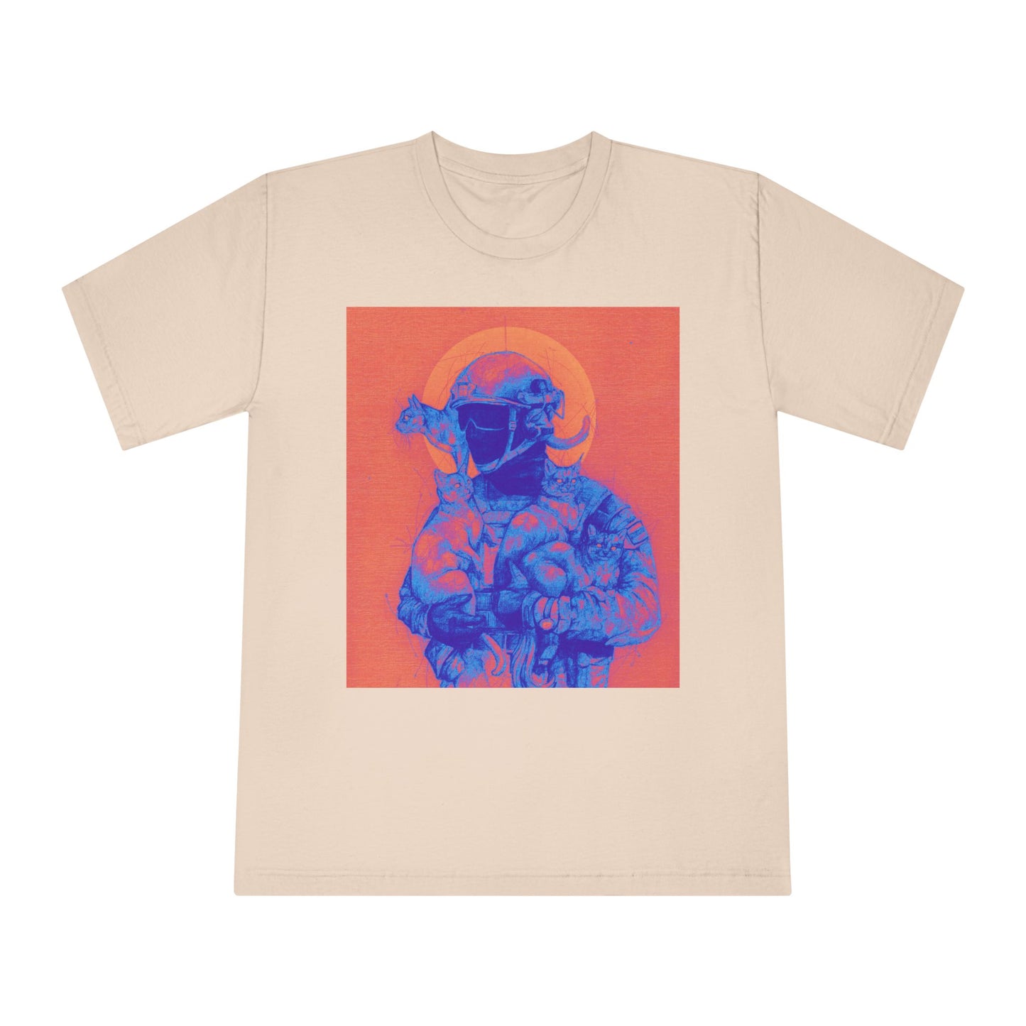 Neon Cat Unisex Classic Crewneck T-Shirt