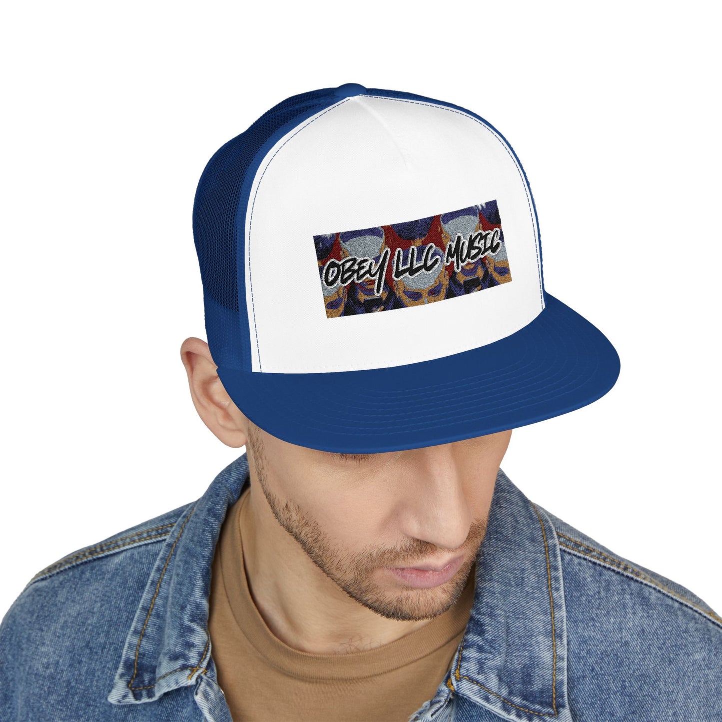 Obey LLC Music 5 Panel Trucker Cap (Embroidery)