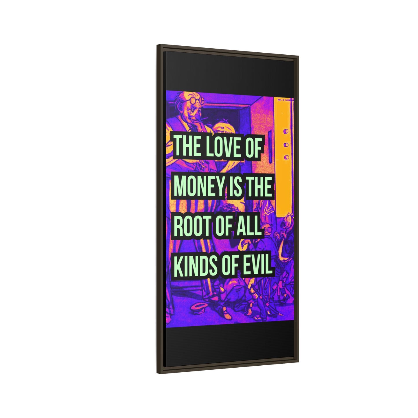 Love of Money Matte Canvas, Framed (Multi-color)