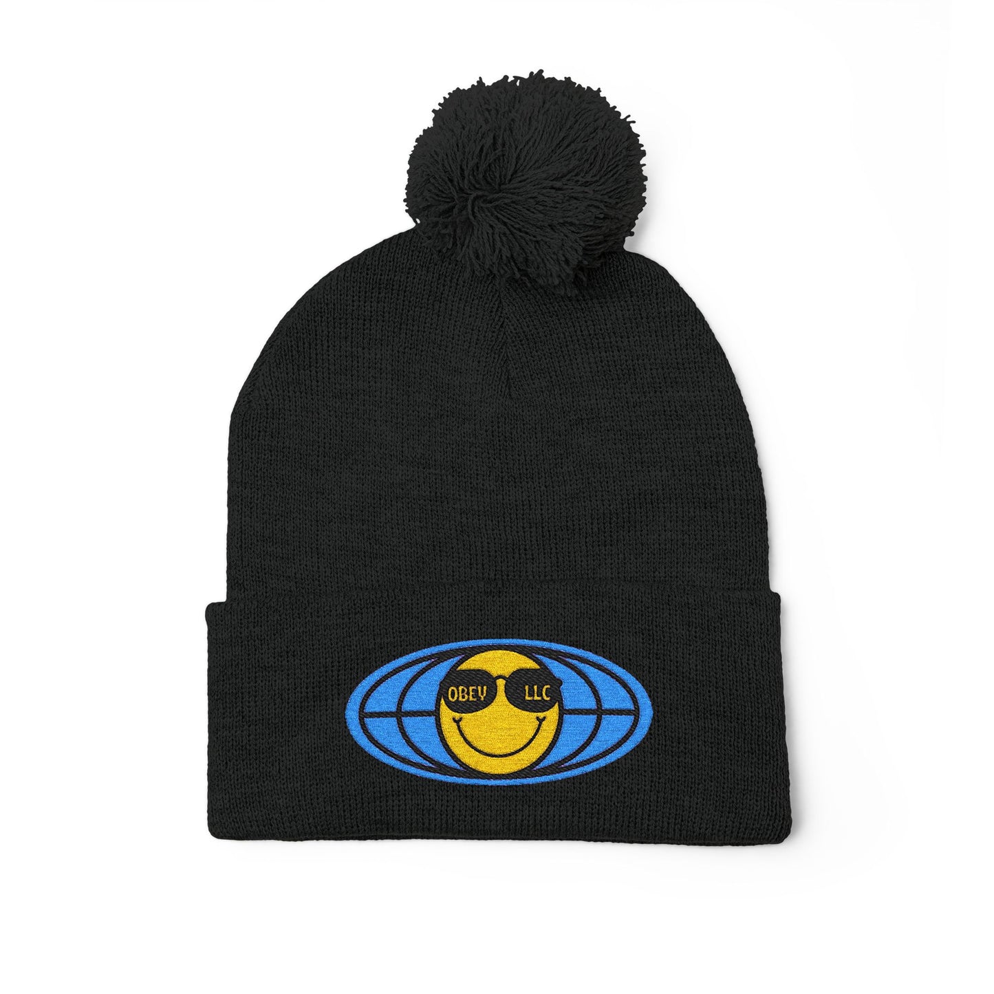 Obey LLC Pom-Pom Knit Cap (Embroidery)