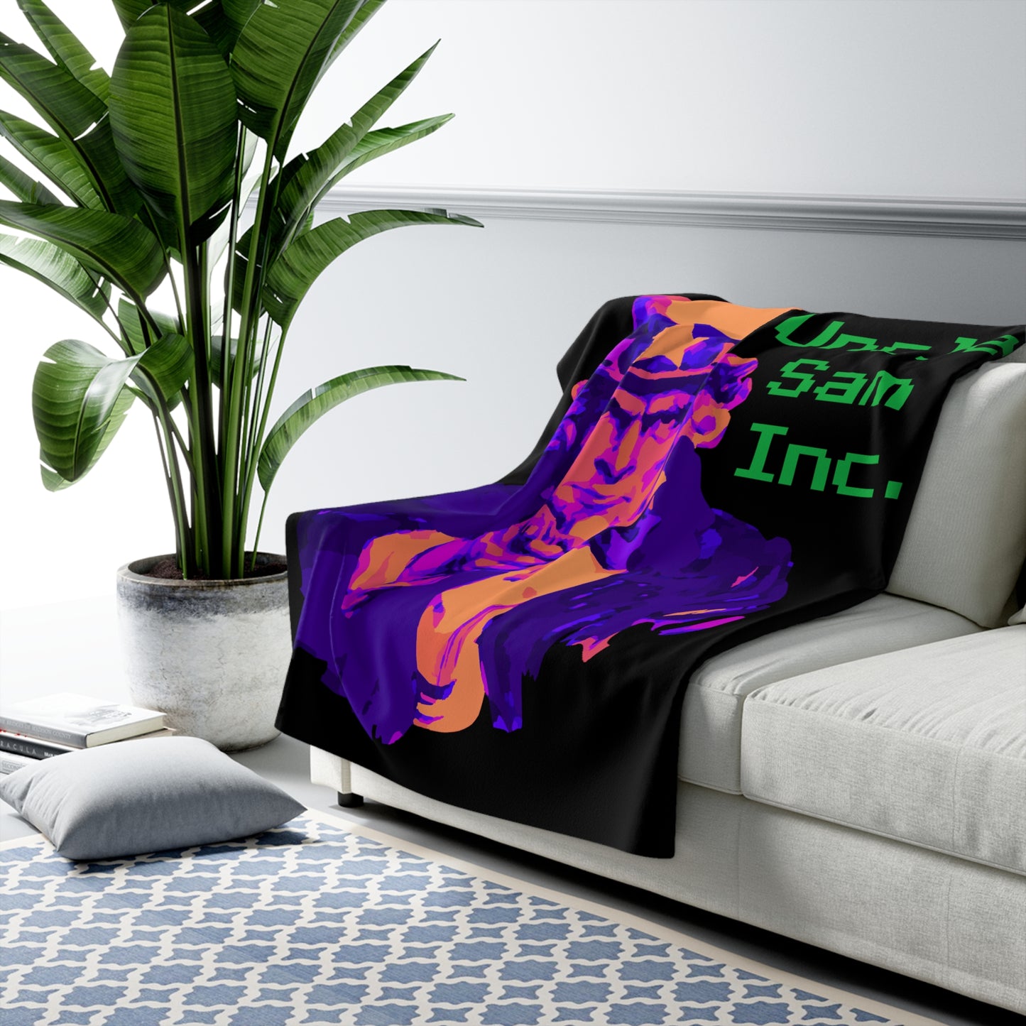 Uncle Sam Inc. Sherpa Fleece Blanket