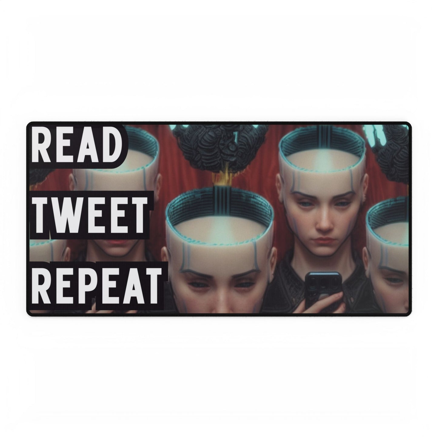 Obey LLC Desk Mat: Read, Tweet, Repeat (Office Decor, Gamer Accessories, Work From Home Essentials, Inspirational Desk Decor''''0