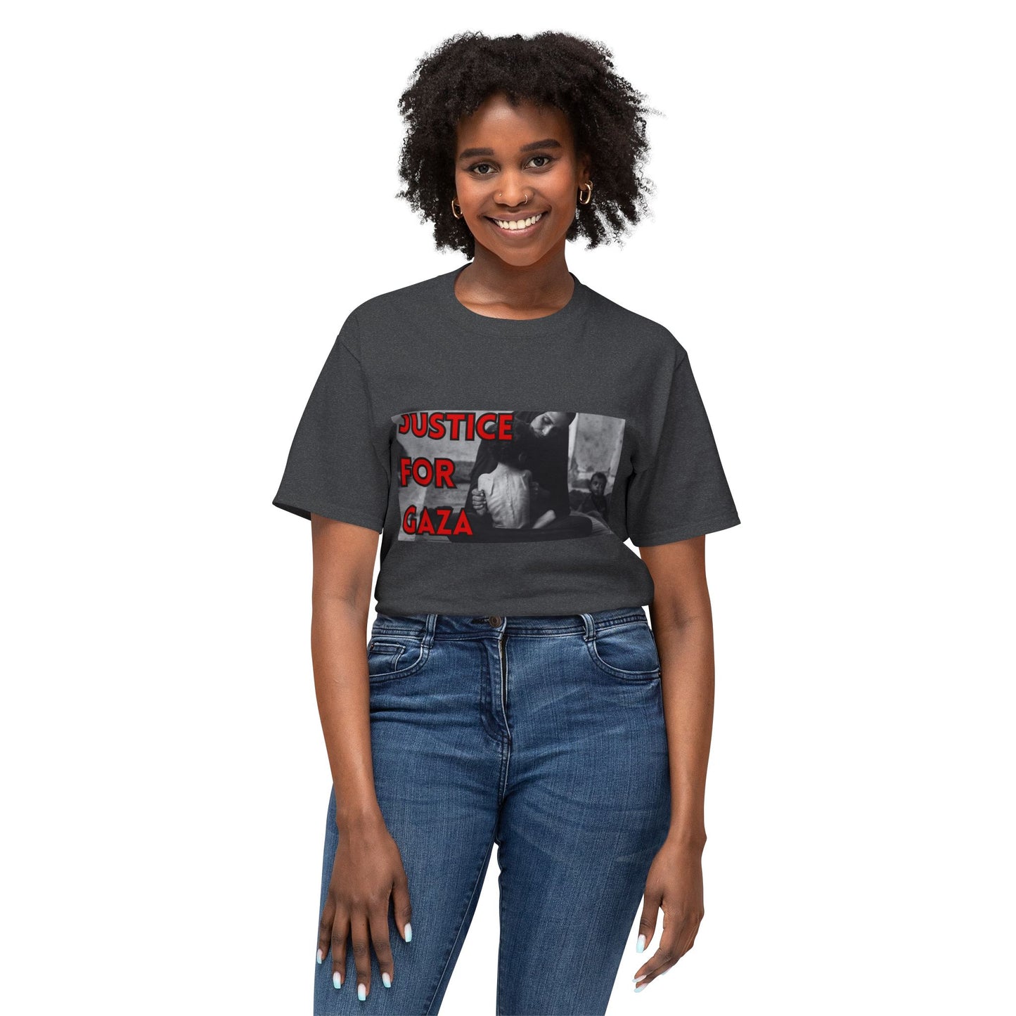 Justice for Gaza Unisex HD Cotton T-Shirt | Activism Tee, Casual Wear, Statement Shirt, Social Justice Gift, Everyday Comfort