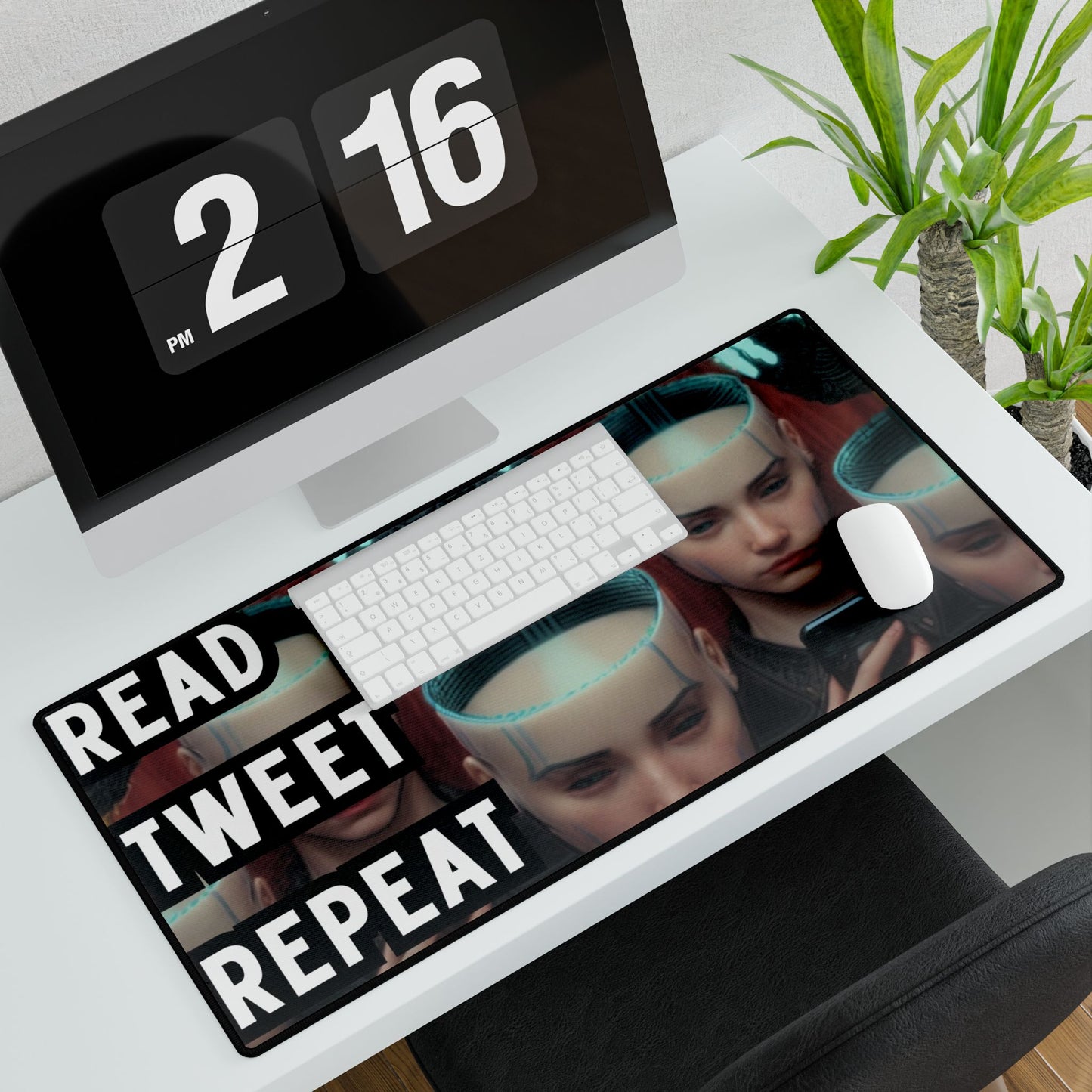 Obey LLC Desk Mat: Read, Tweet, Repeat (Office Decor, Gamer Accessories, Work From Home Essentials, Inspirational Desk Decor''''0