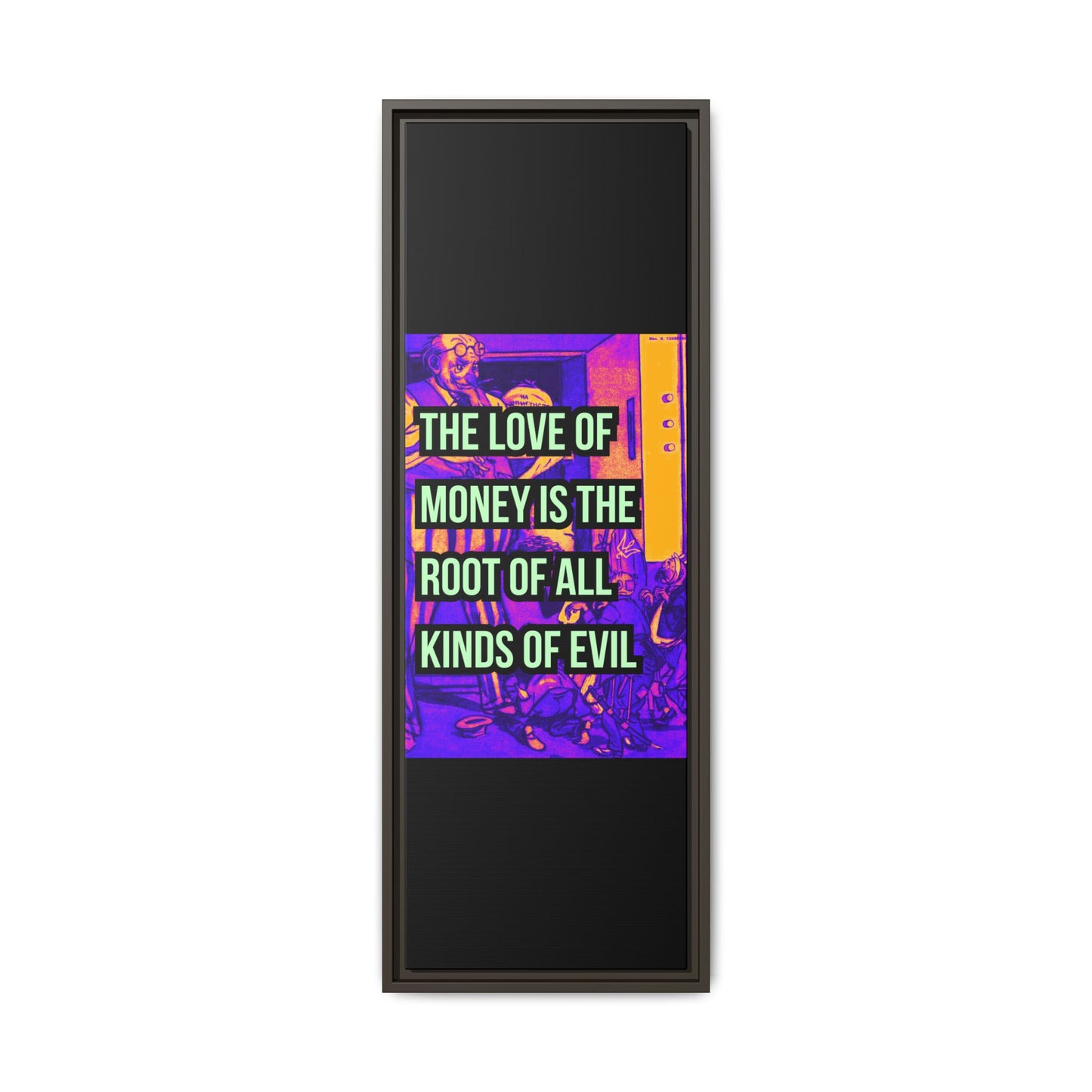 Love of Money Matte Canvas, Framed (Multi-color)