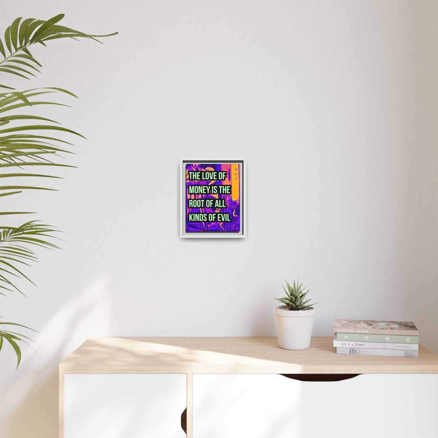 Love of Money Matte Canvas, Framed (Multi-color)