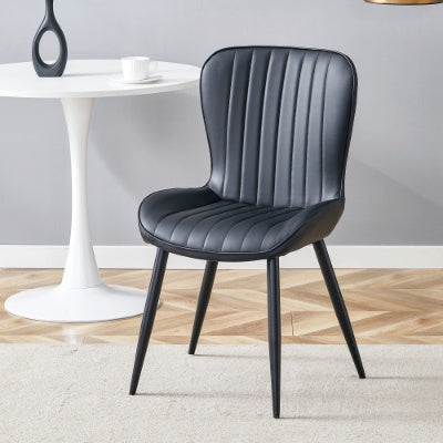 The Black Minimalist Ergonomic Dining Chair Comes In A Pack Of 4