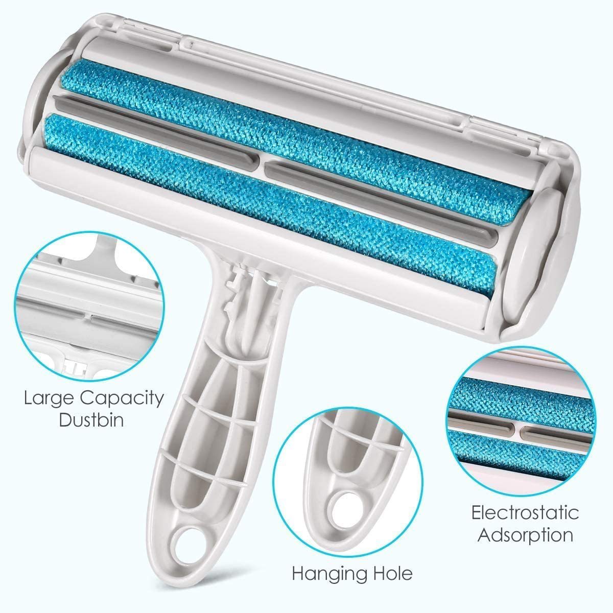 Pet Hair Roller Remover Lint Brush 2-Way Dog Cat Comb Tool Convenient