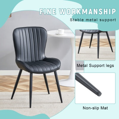 The Black Minimalist Ergonomic Dining Chair Comes In A Pack Of 4
