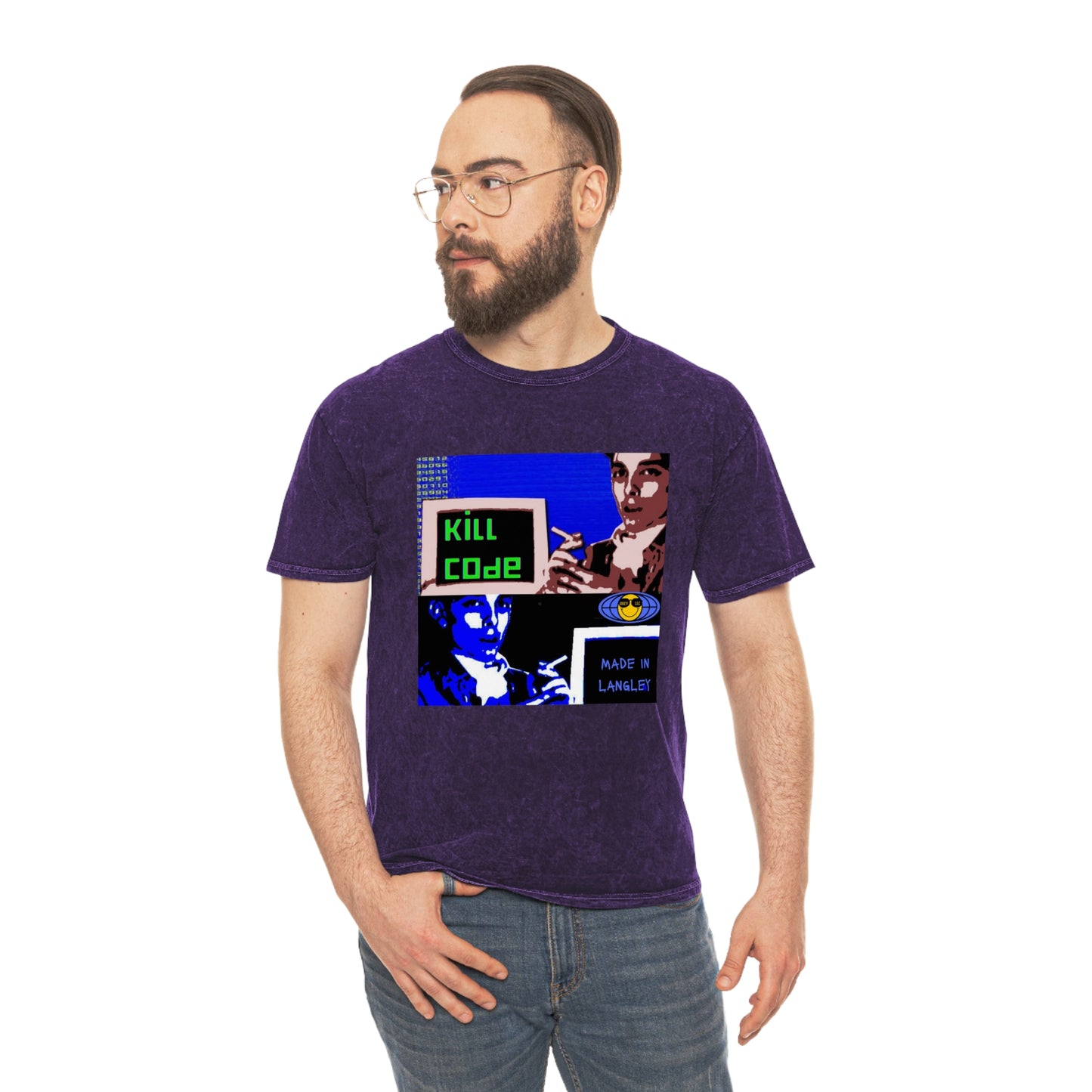 Kill Code Phiber Optik Unisex Mineral Wash T-Shirt