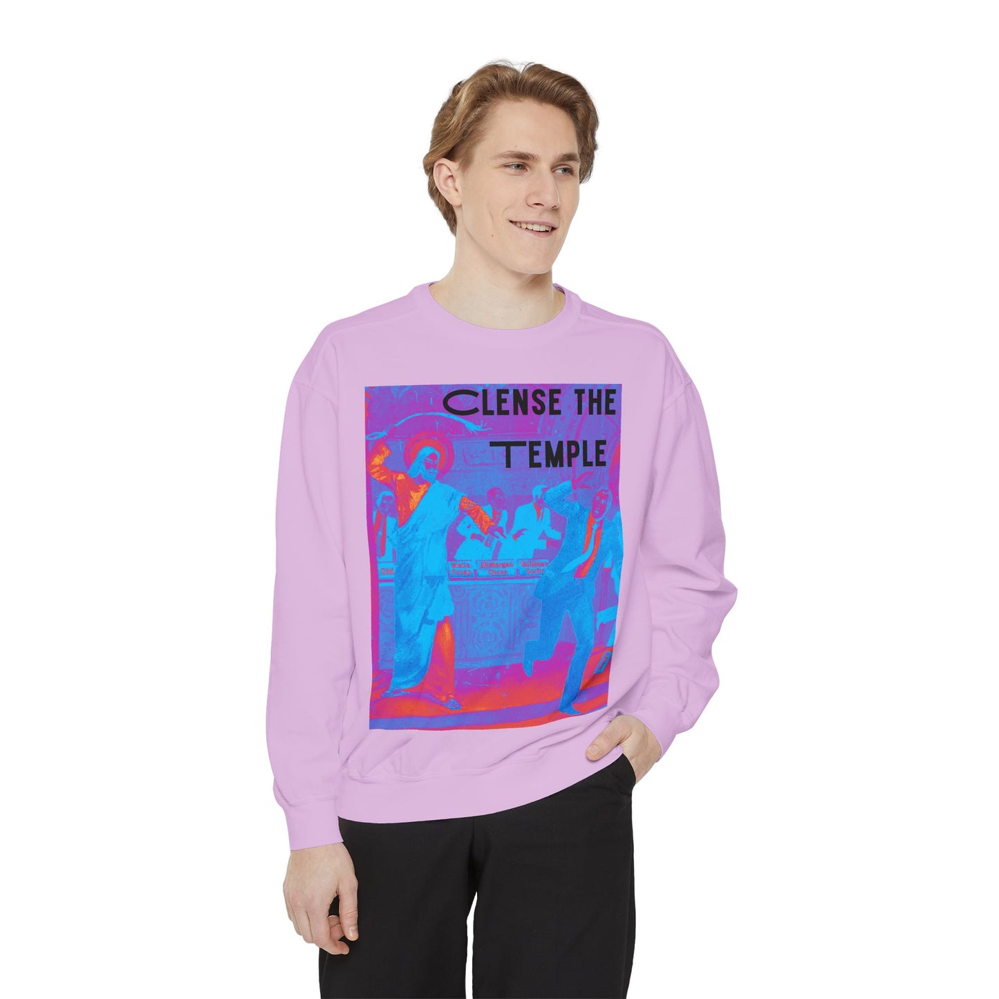 Cleanse the Temple Unisex Garment-Dyed Sweatshirt