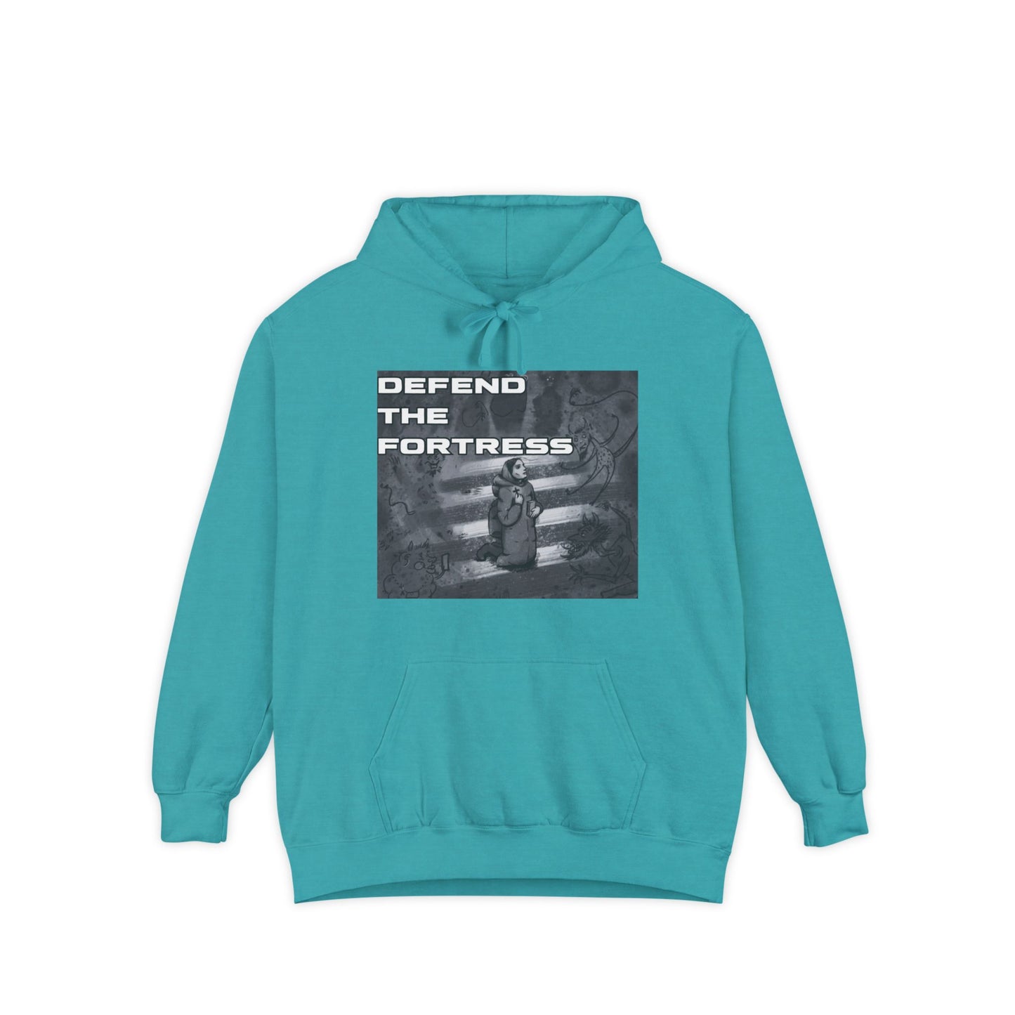 Defend the Fortress Unisex Garment-Dyed Hoodie