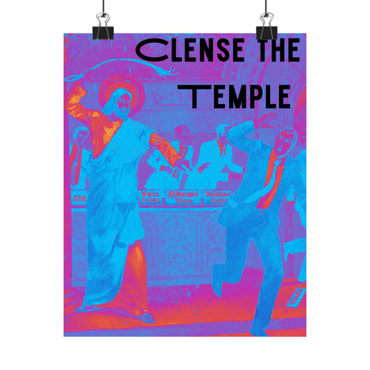 Cleanse the Temple Matte Vertical Poster