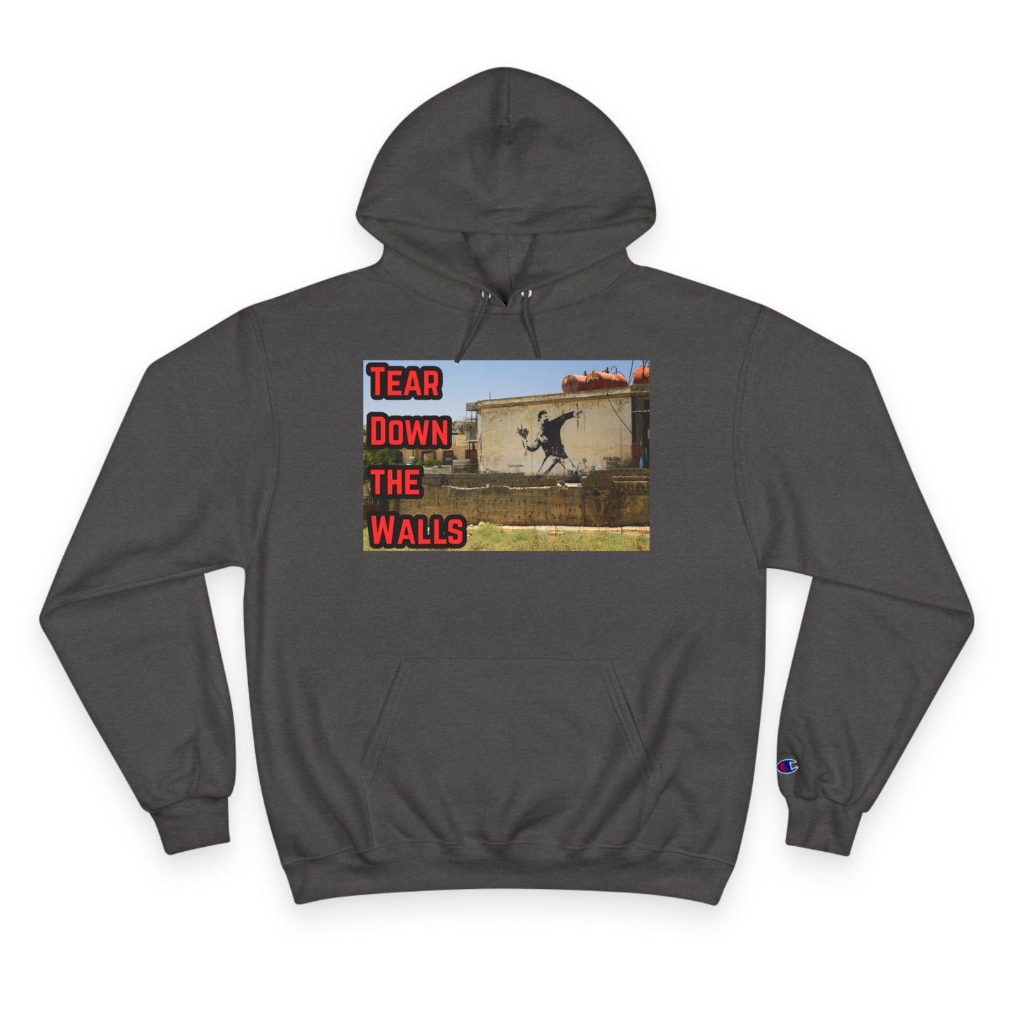 Obey LLC Hoodie - Tear Down the Walls, Streetwear Style, Casual Wear, Gift for Artists, Unique Graphic Sweatshirt