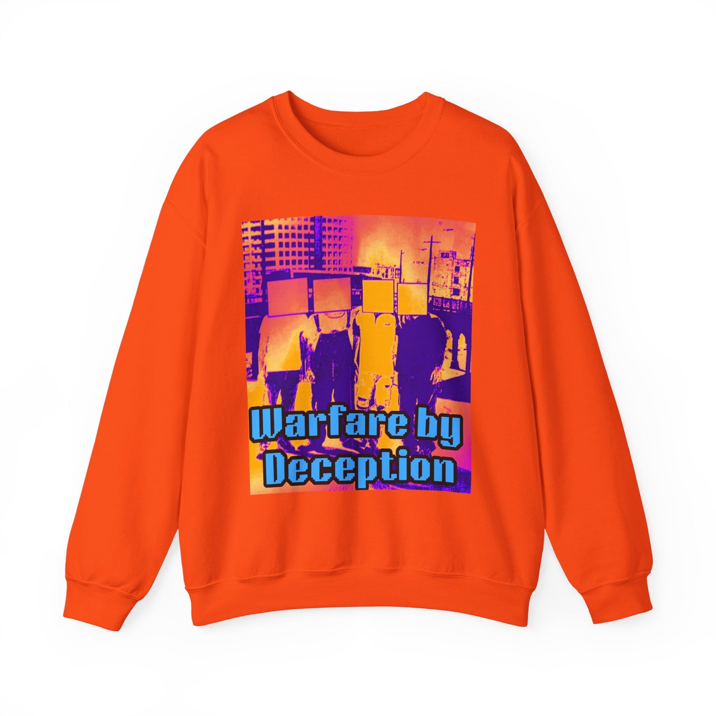 'Warfare by Deception Cozy Crewneck, Unisex Casual Wear, Streetwear, Gift for Artists, Layering