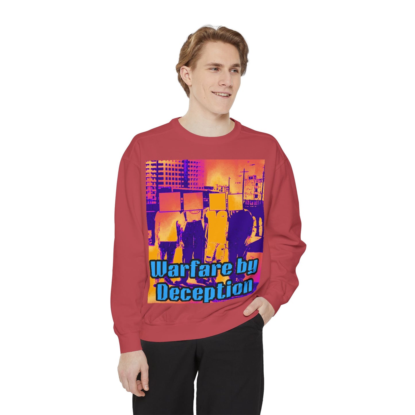 Warfare by Deception Unisex Garment-Dyed Sweatshirt