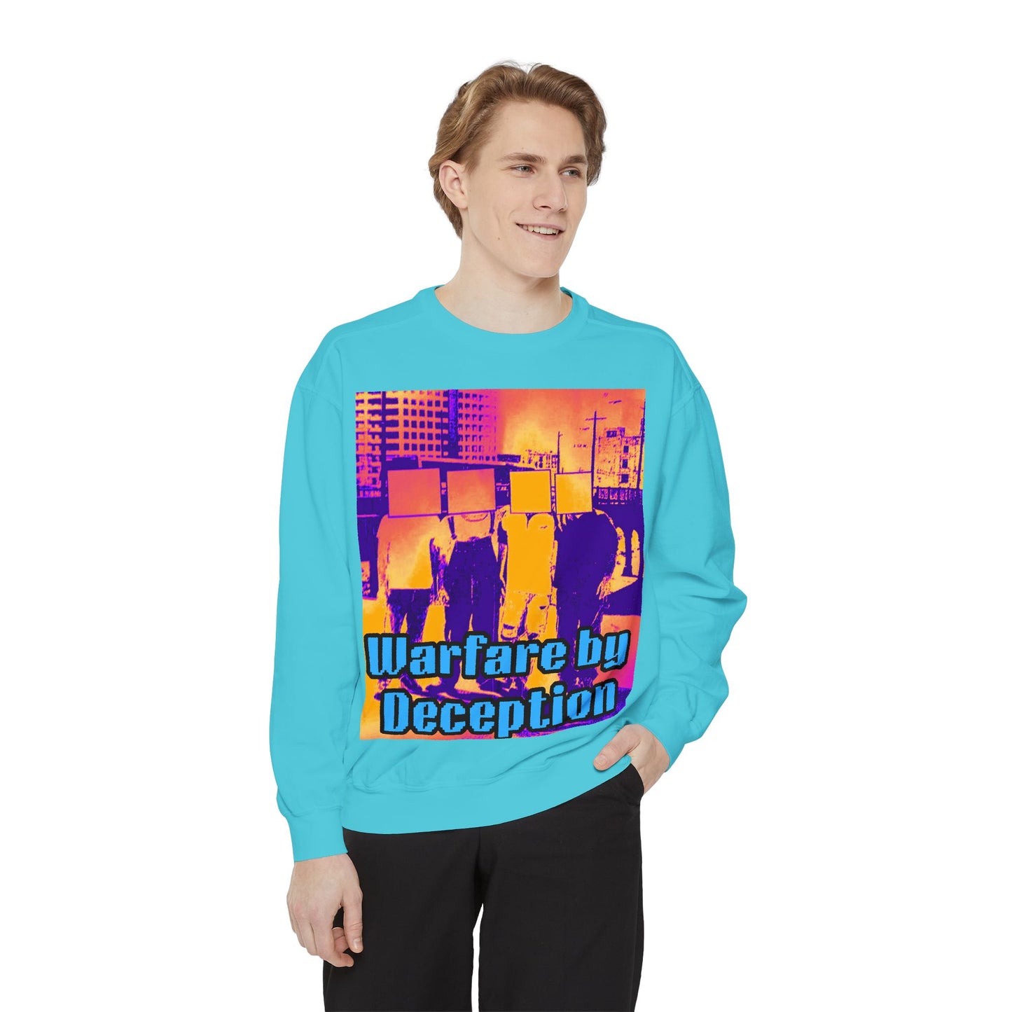 Warfare by Deception Unisex Garment-Dyed Sweatshirt