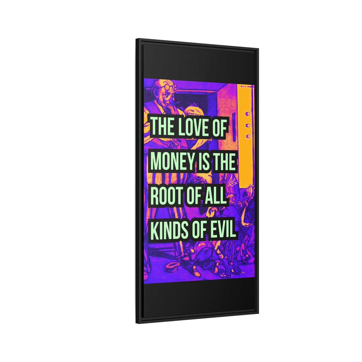 Love of Money Matte Canvas, Framed (Multi-color)