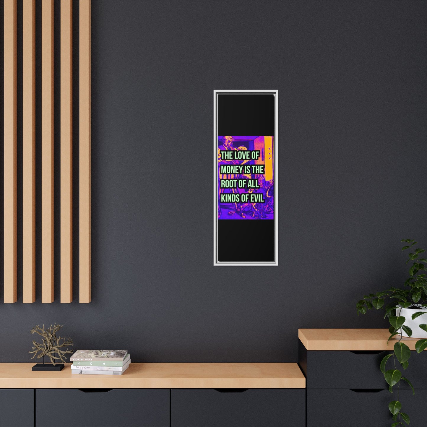 Love of Money Matte Canvas, Framed (Multi-color)