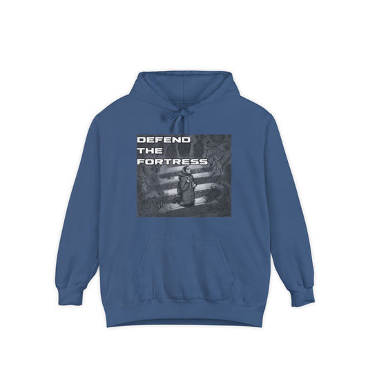 Defend the Fortress Unisex Garment-Dyed Hoodie