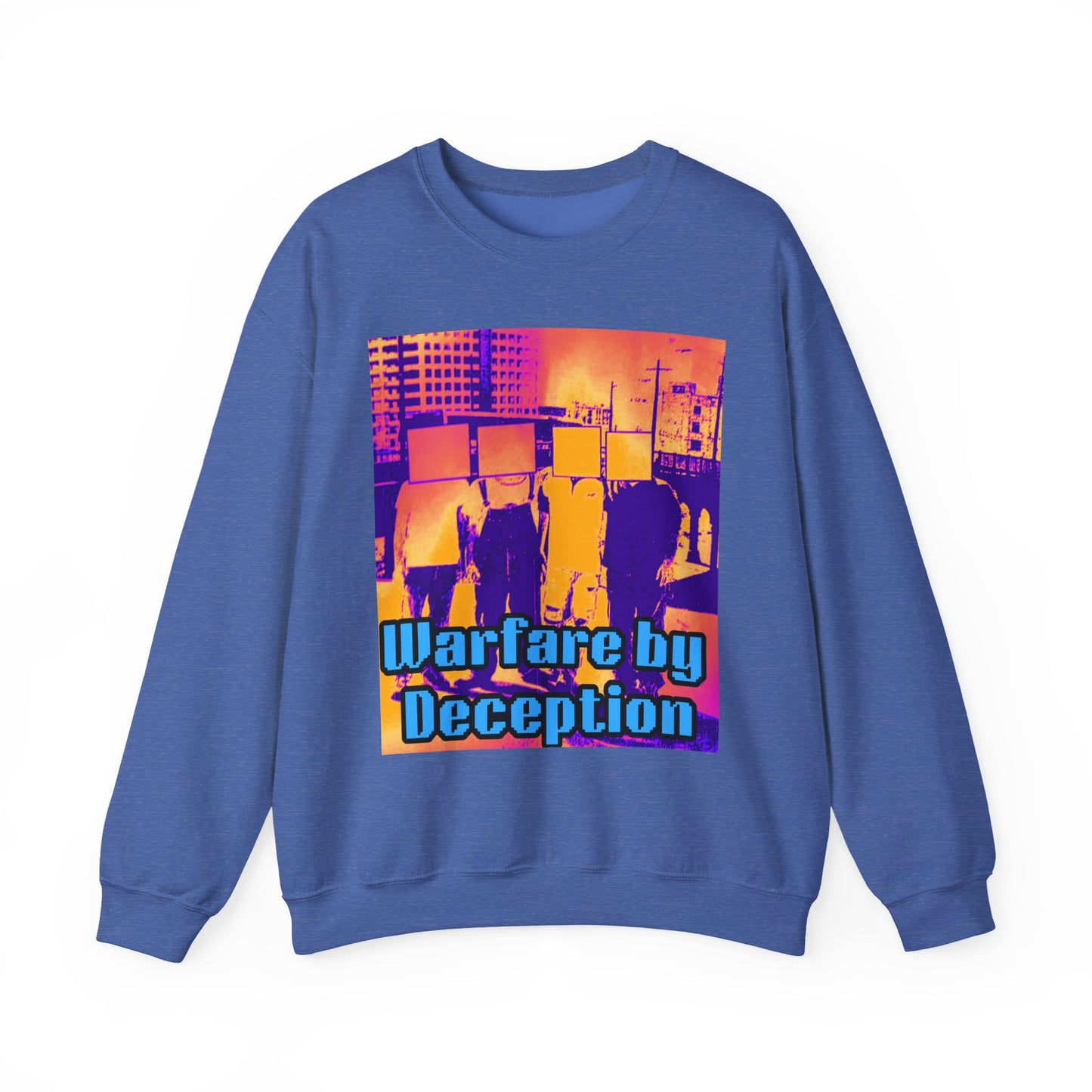 'Warfare by Deception Cozy Crewneck, Unisex Casual Wear, Streetwear, Gift for Artists, Layering