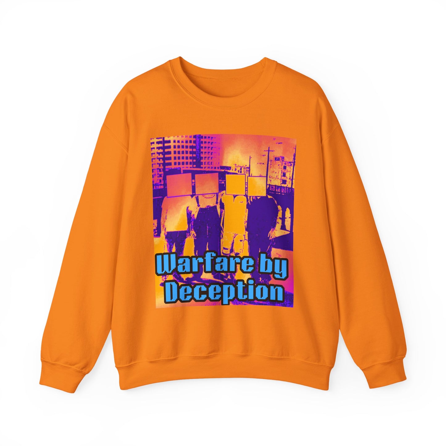 'Warfare by Deception Cozy Crewneck, Unisex Casual Wear, Streetwear, Gift for Artists, Layering