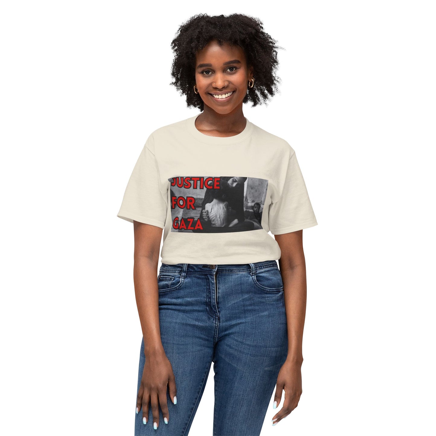 Justice for Gaza Unisex HD Cotton T-Shirt | Activism Tee, Casual Wear, Statement Shirt, Social Justice Gift, Everyday Comfort