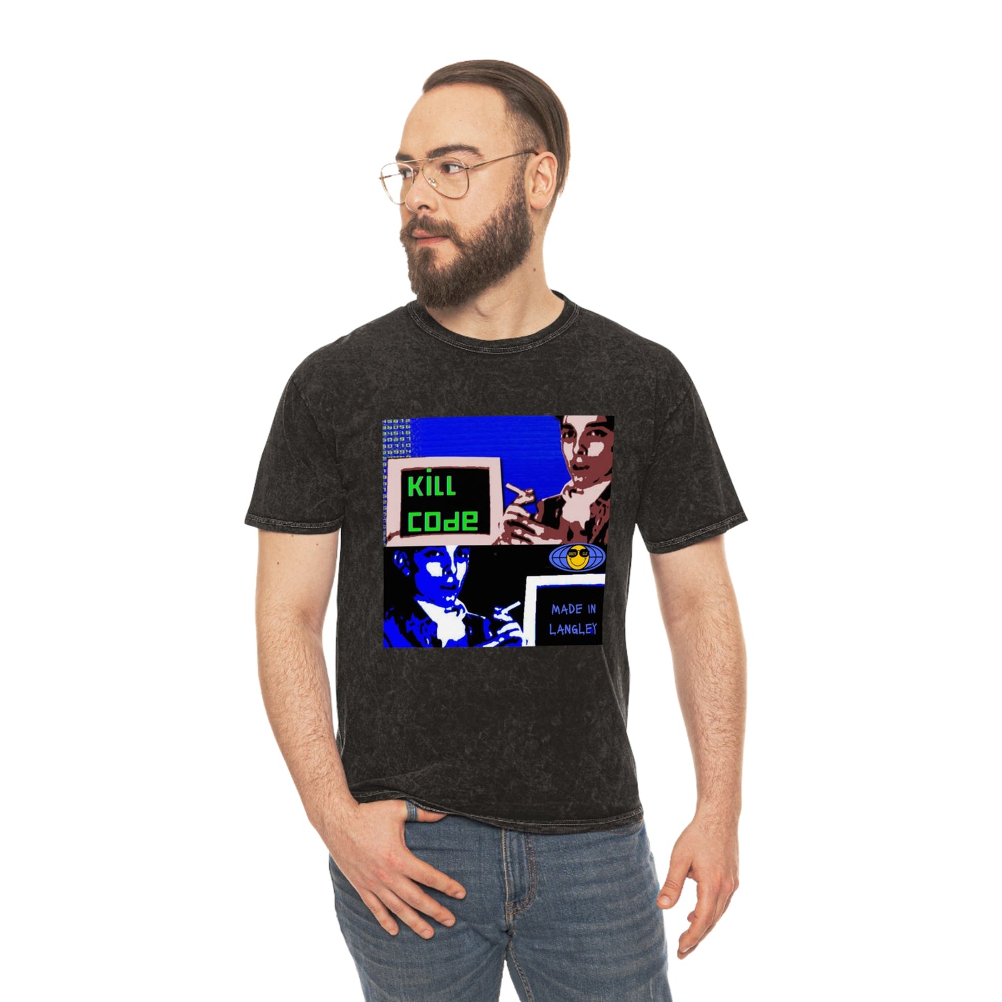 Kill Code Phiber Optik Unisex Mineral Wash T-Shirt