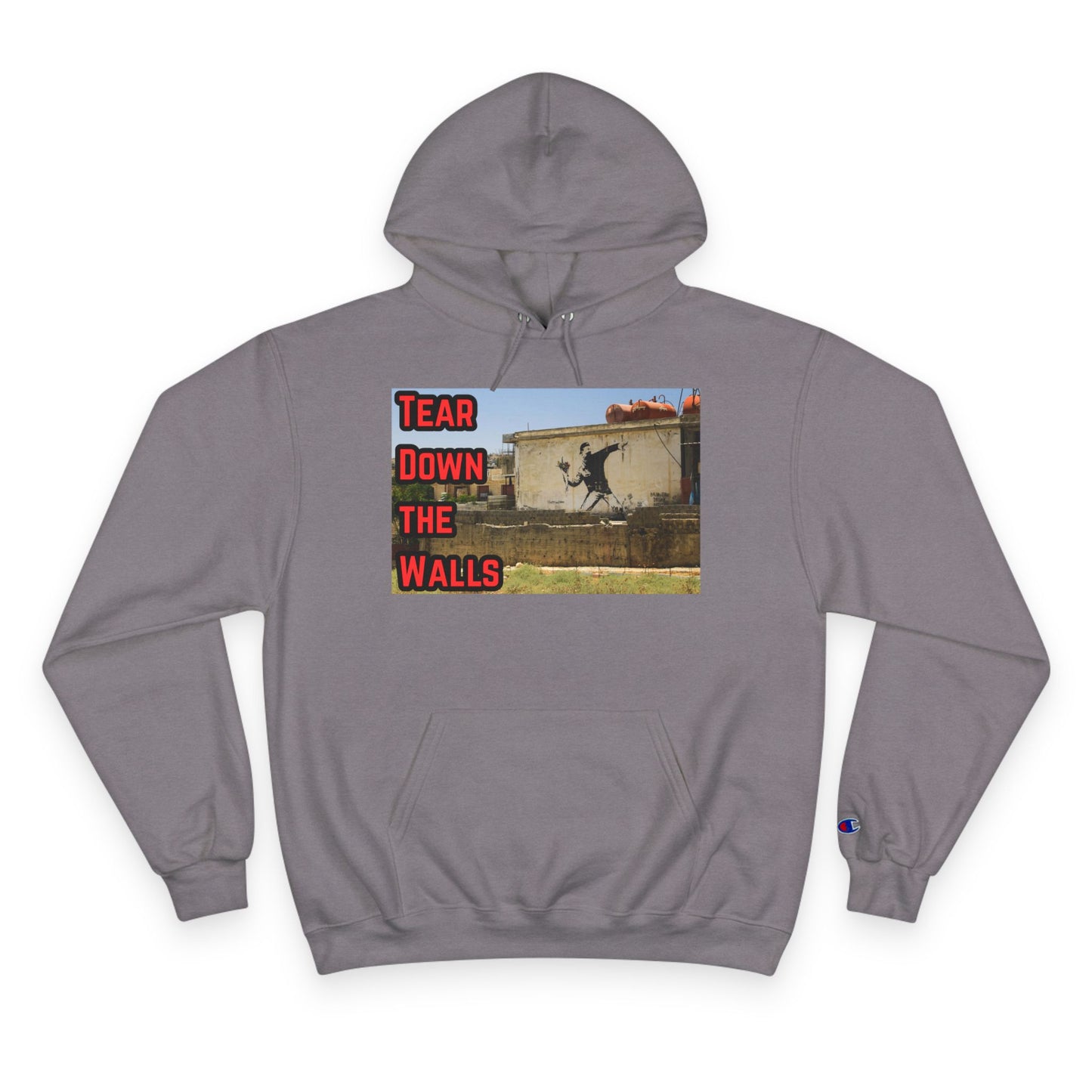 Obey LLC Hoodie - Tear Down the Walls, Streetwear Style, Casual Wear, Gift for Artists, Unique Graphic Sweatshirt