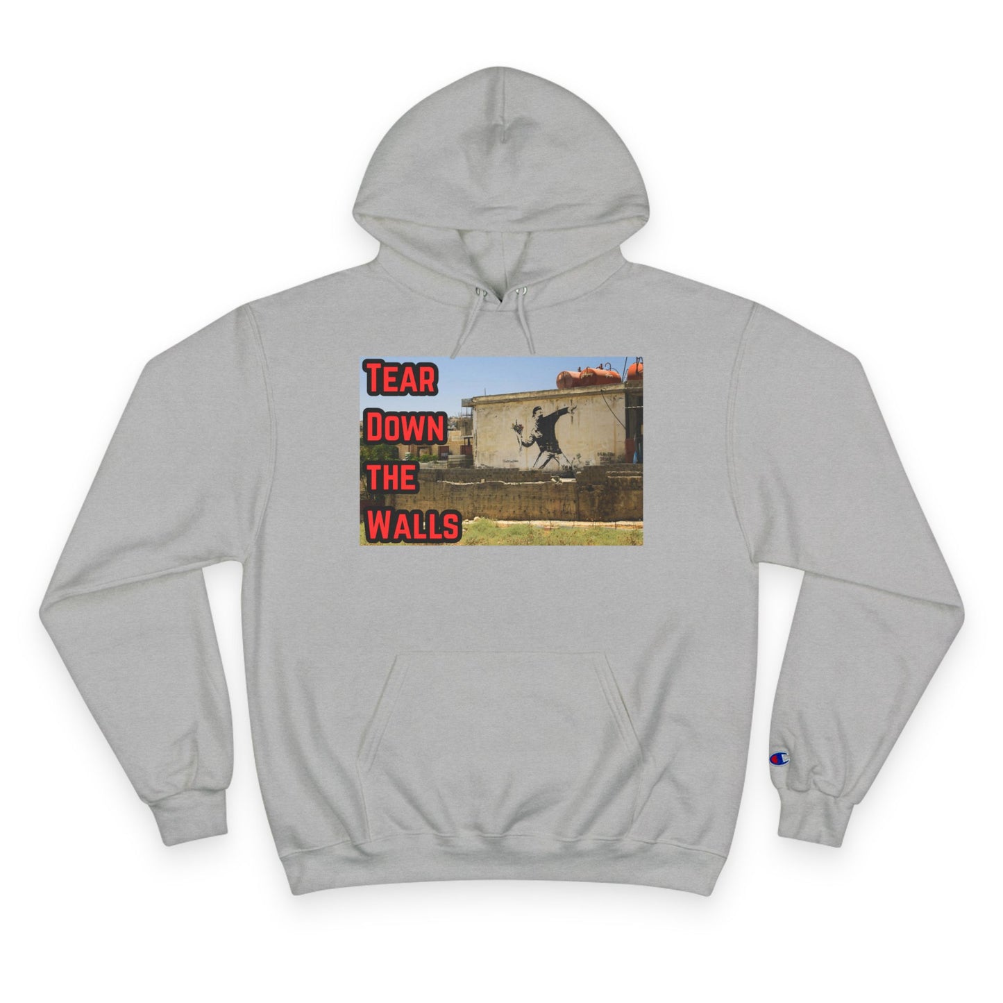 Obey LLC Hoodie - Tear Down the Walls, Streetwear Style, Casual Wear, Gift for Artists, Unique Graphic Sweatshirt