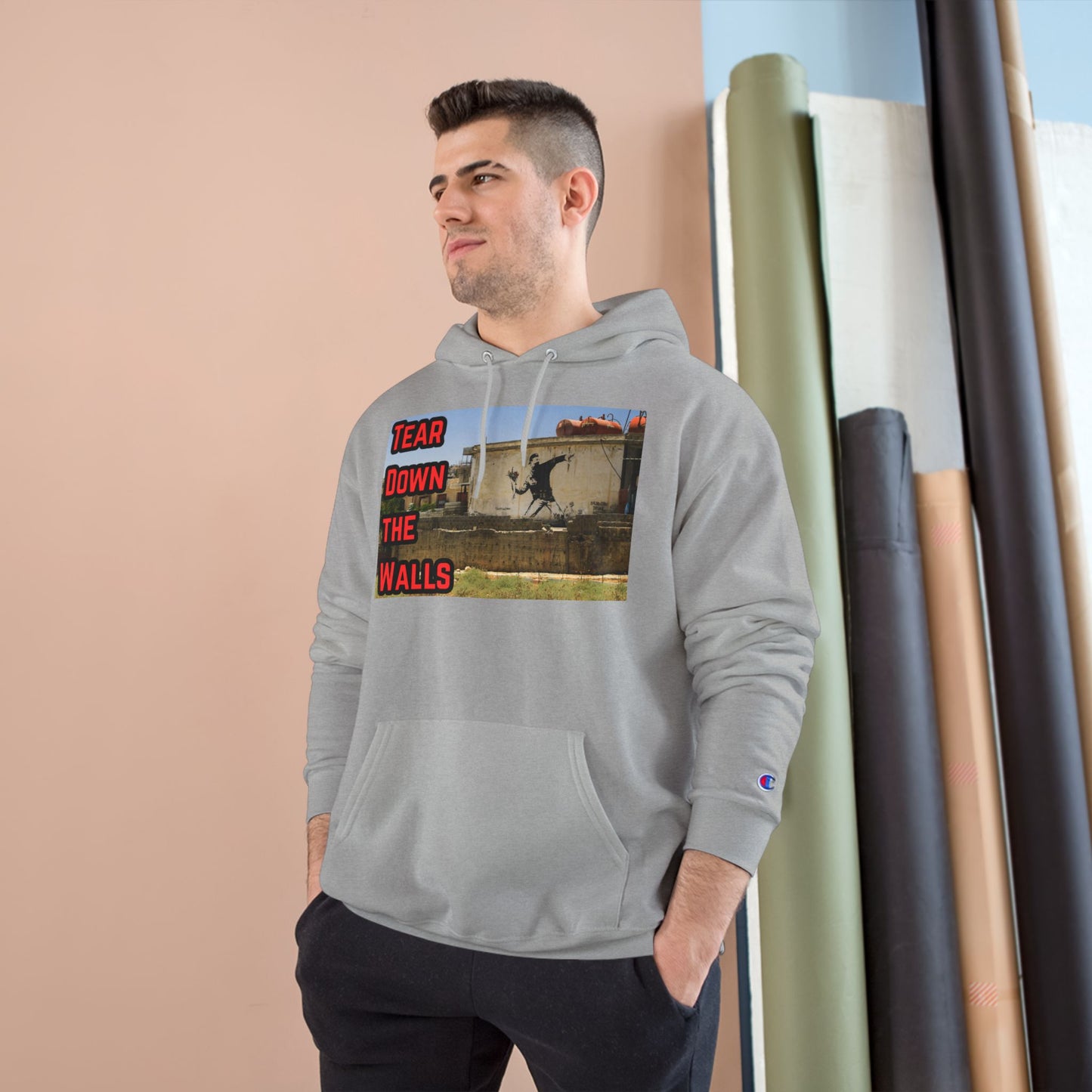 Obey LLC Hoodie - Tear Down the Walls, Streetwear Style, Casual Wear, Gift for Artists, Unique Graphic Sweatshirt
